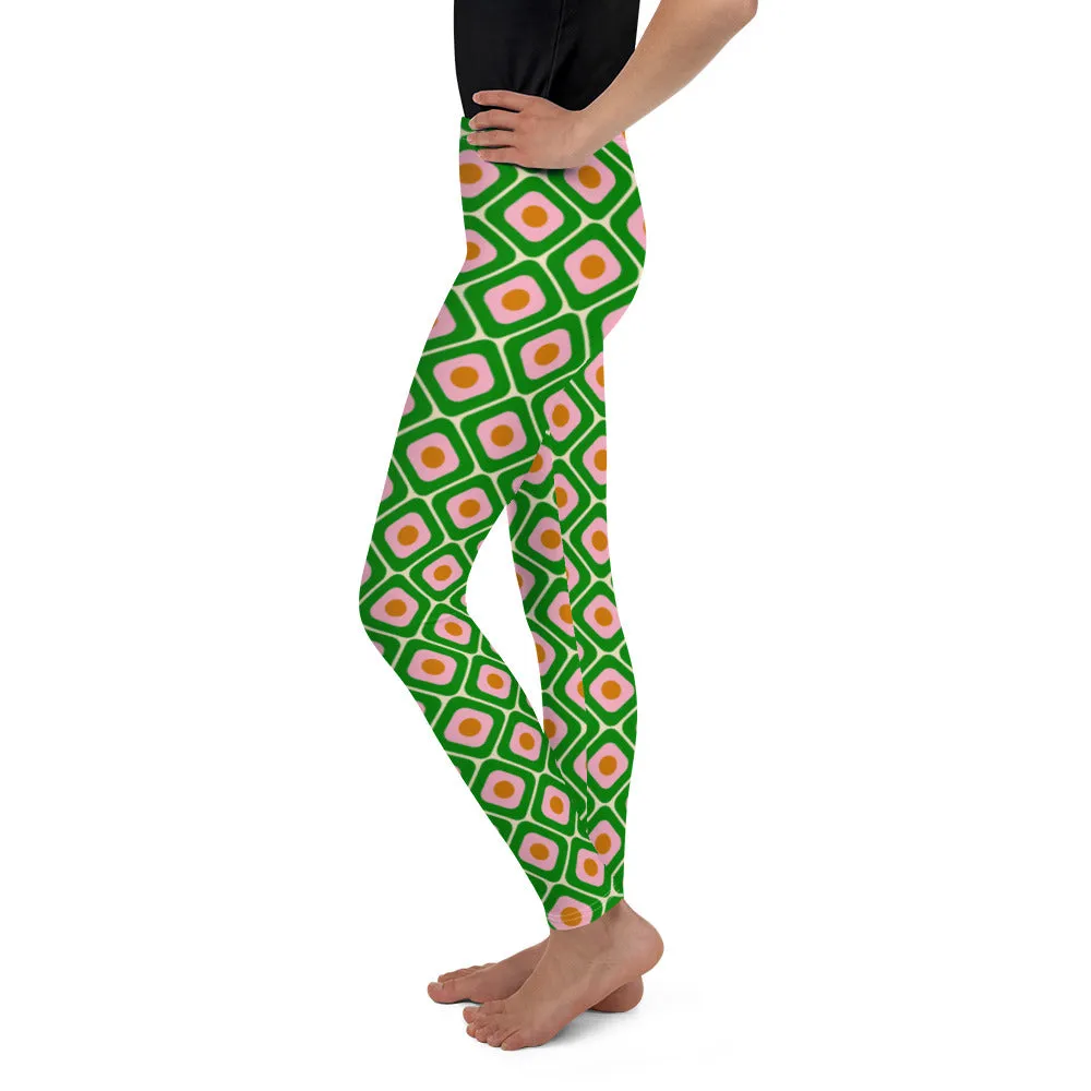 70s Retro Pattern Youth Leggings