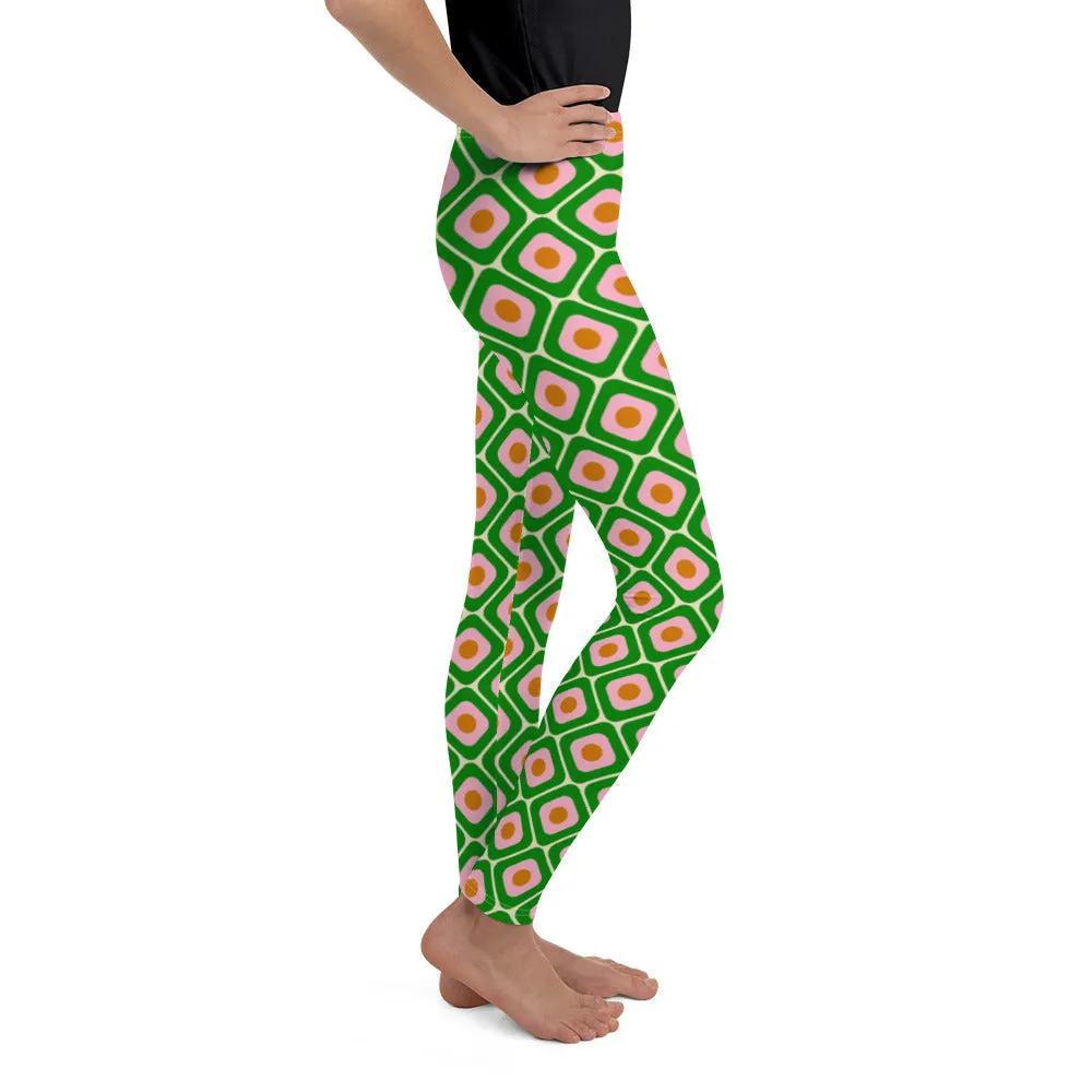 70s Retro Pattern Youth Leggings