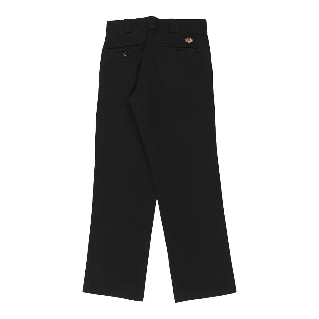 874 Dickies Trousers - 28W UK 8 Black Cotton Blend