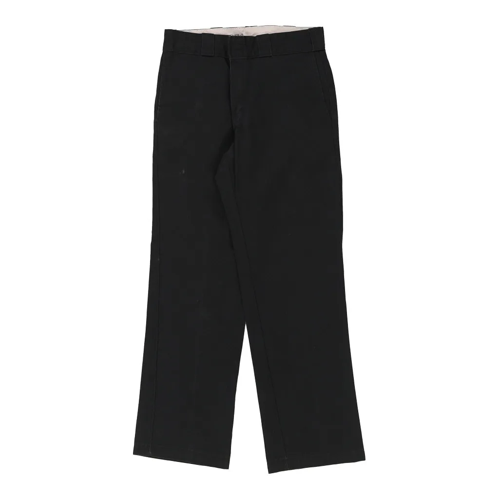 874 Dickies Trousers - 28W UK 8 Black Cotton Blend