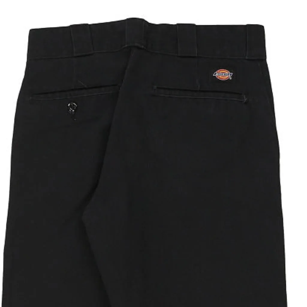 874 Dickies Trousers - 28W UK 8 Black Cotton Blend