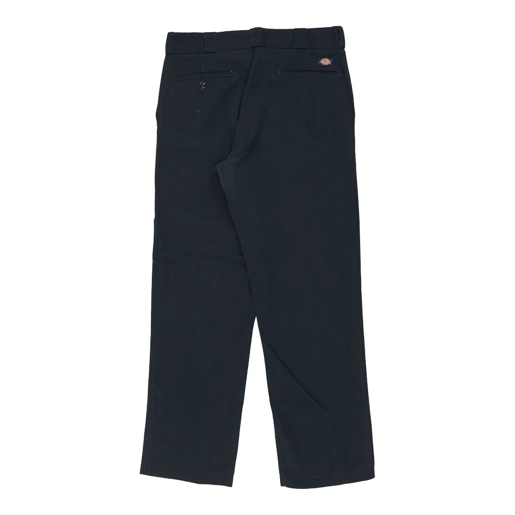 874 Dickies Trousers - 32W 32L Navy Cotton Blend