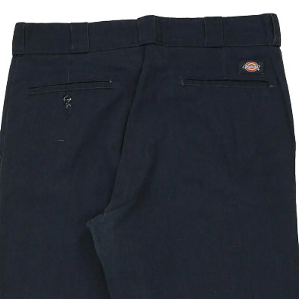 874 Dickies Trousers - 32W 32L Navy Cotton Blend