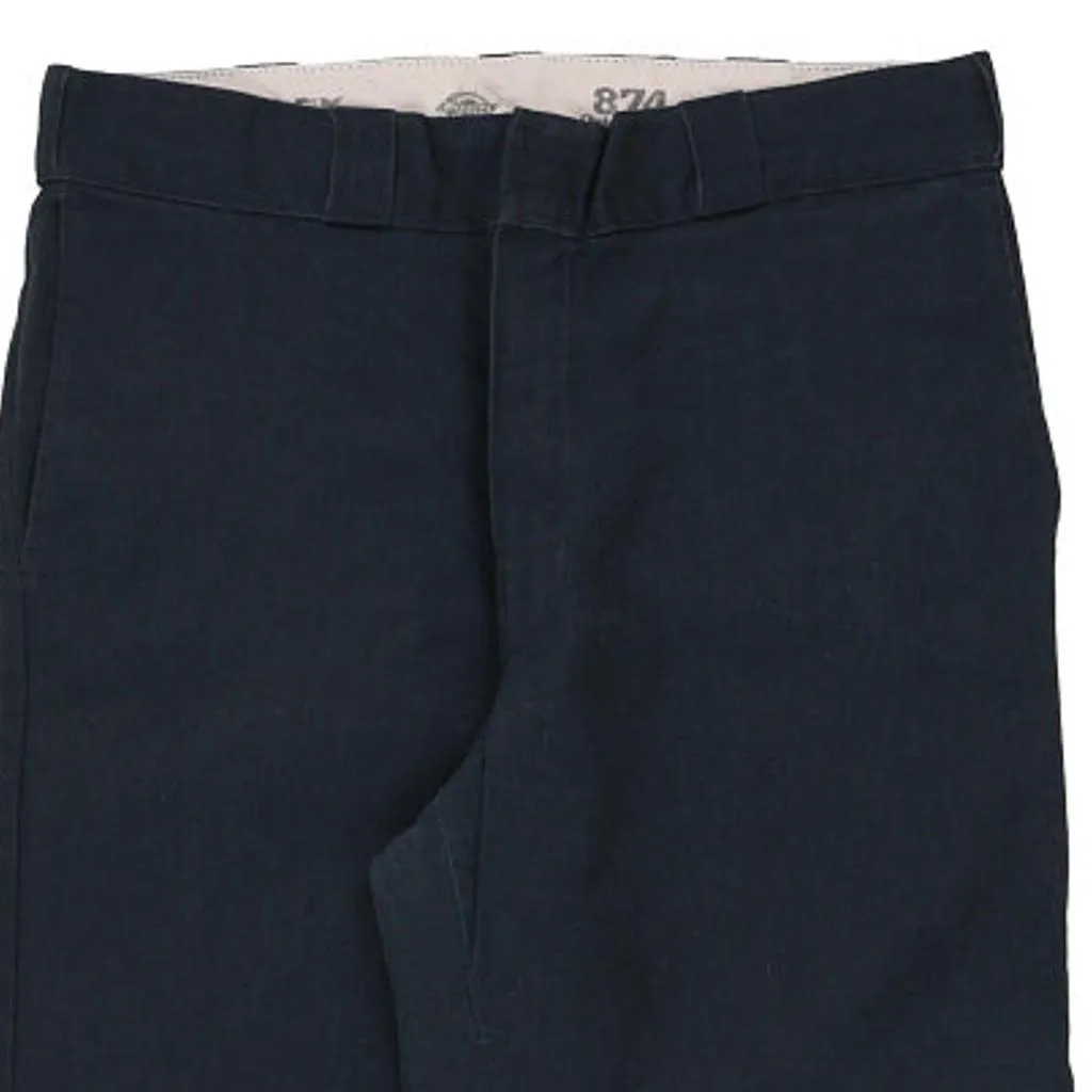 874 Dickies Trousers - 32W 32L Navy Cotton Blend