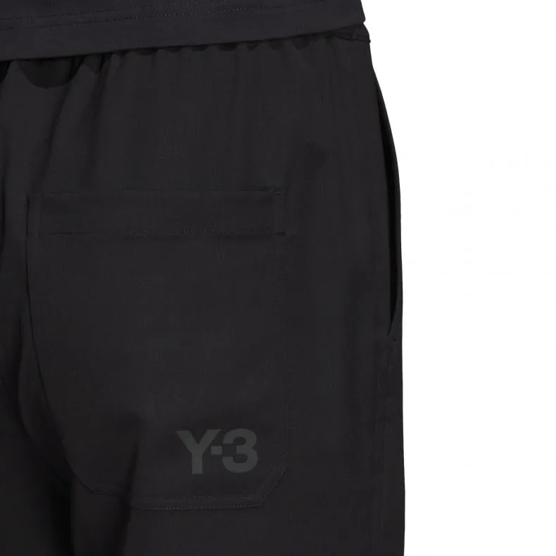 adidas Y-3 Wool Satin Straight Leg Joggers (Black)