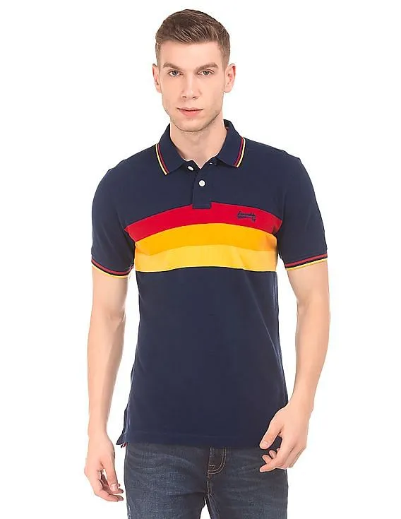 Aeropostale Striped Regular Fit Polo Shirt