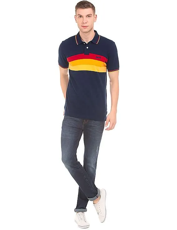 Aeropostale Striped Regular Fit Polo Shirt