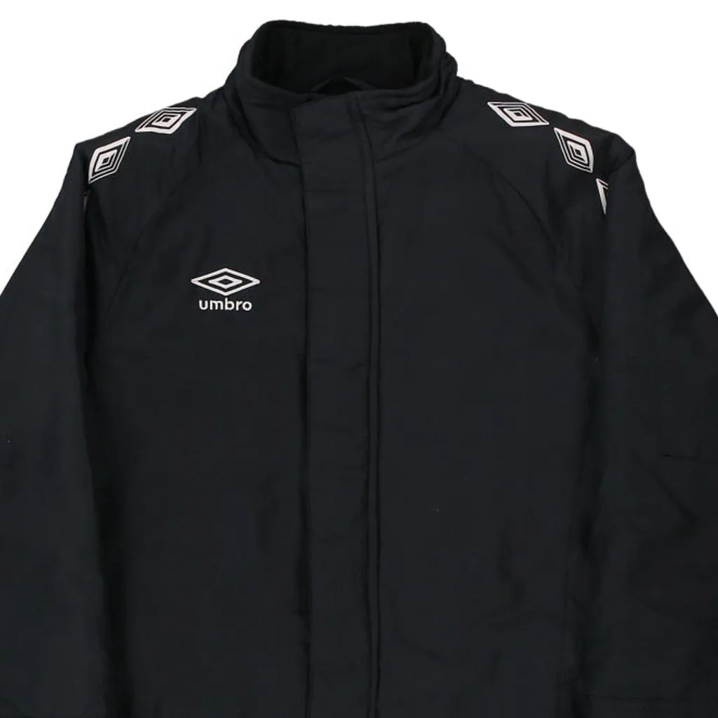 Age 9-10 Umbro Spellout Jacket - XL Black Polyester