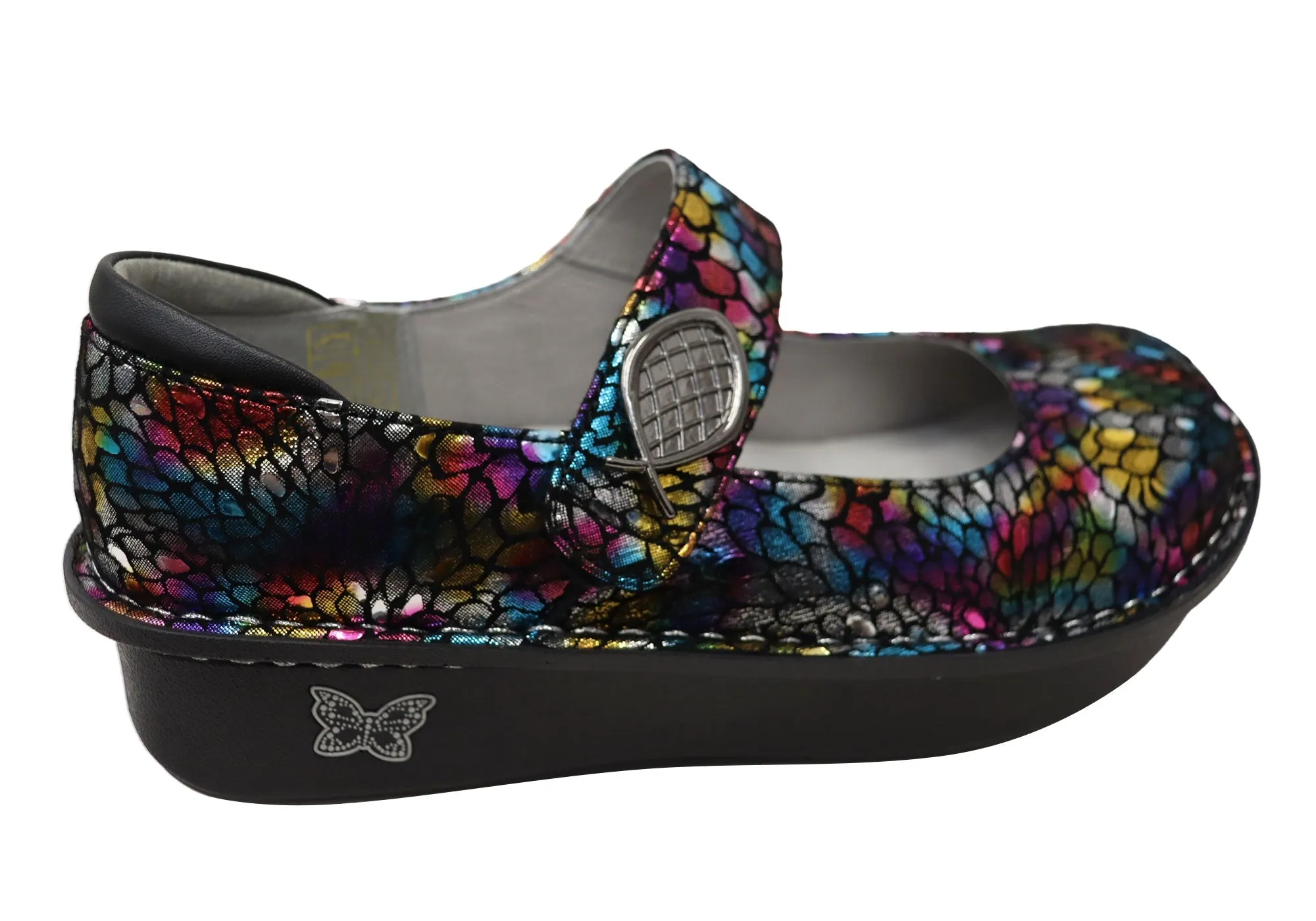 Alegria Paloma Minnow Rainbow Womens Leather Mary Jane Shoes