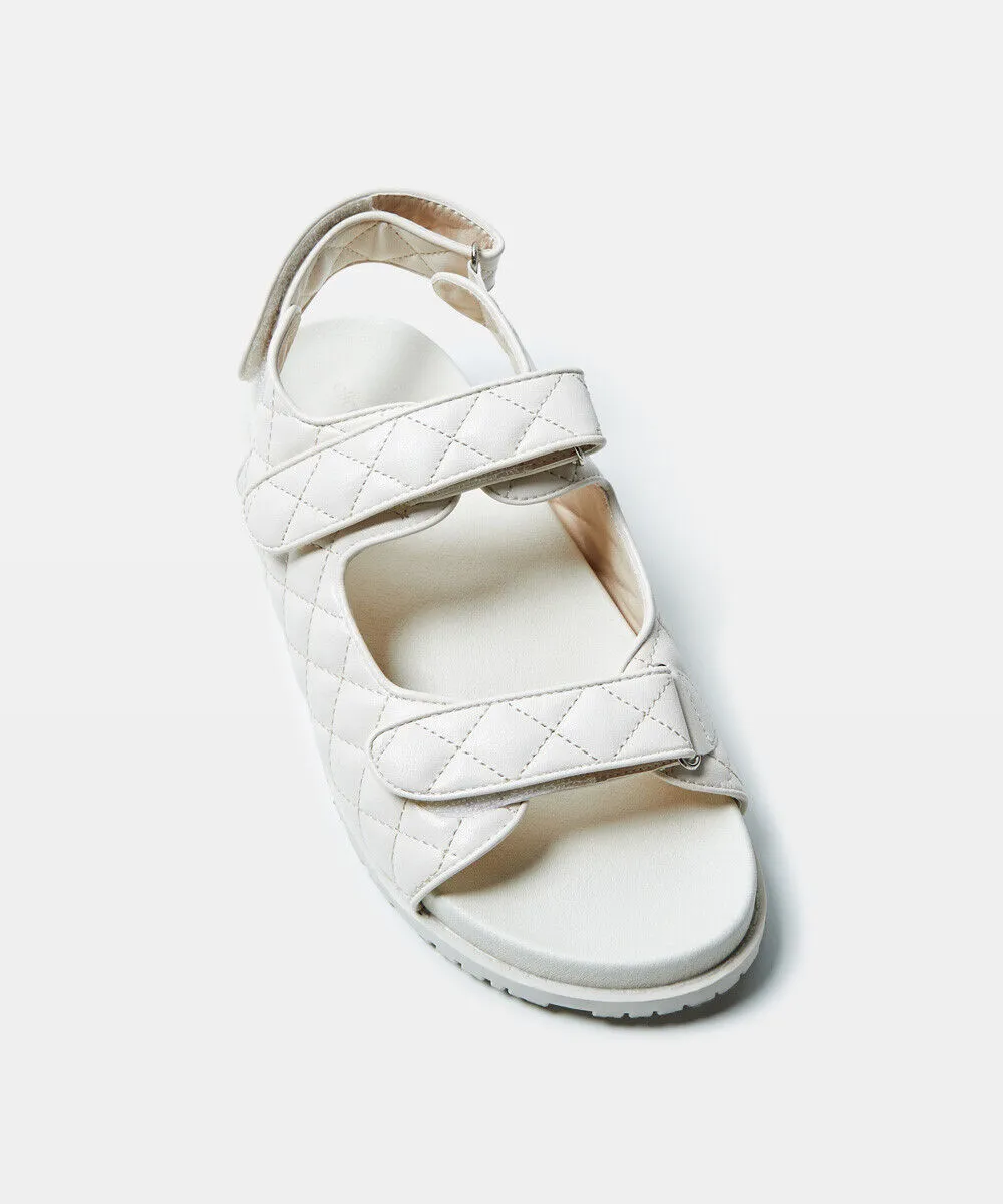 Alice In The Eve The Stella Quilted Sandals Stone