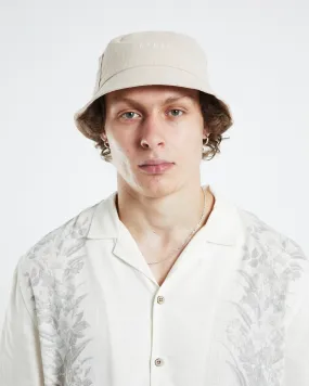 Arvust Logo Linen Bucket Hat Natural