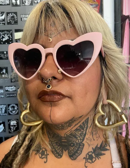 Baby Pink Heart Sunglasses