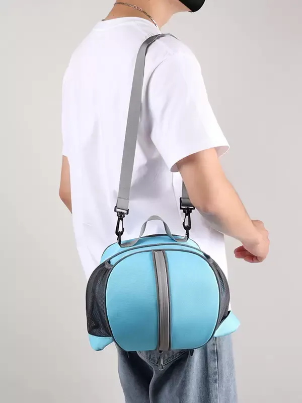 Basketball Sports Bag with Zipper and Shoulder Strap with Pockets