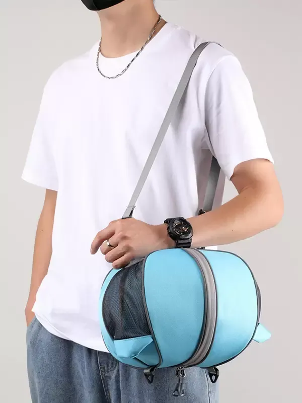 Basketball Sports Bag with Zipper and Shoulder Strap with Pockets