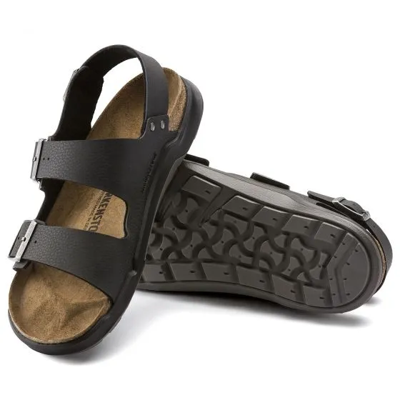 Birkenstock Mens Milano Desert Soil Black Sandals - Narrow Fit