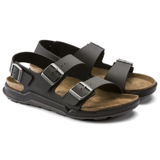 Birkenstock Mens Milano Desert Soil Black Sandals - Narrow Fit