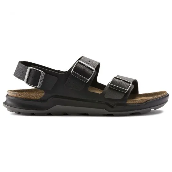 Birkenstock Mens Milano Desert Soil Black Sandals - Narrow Fit