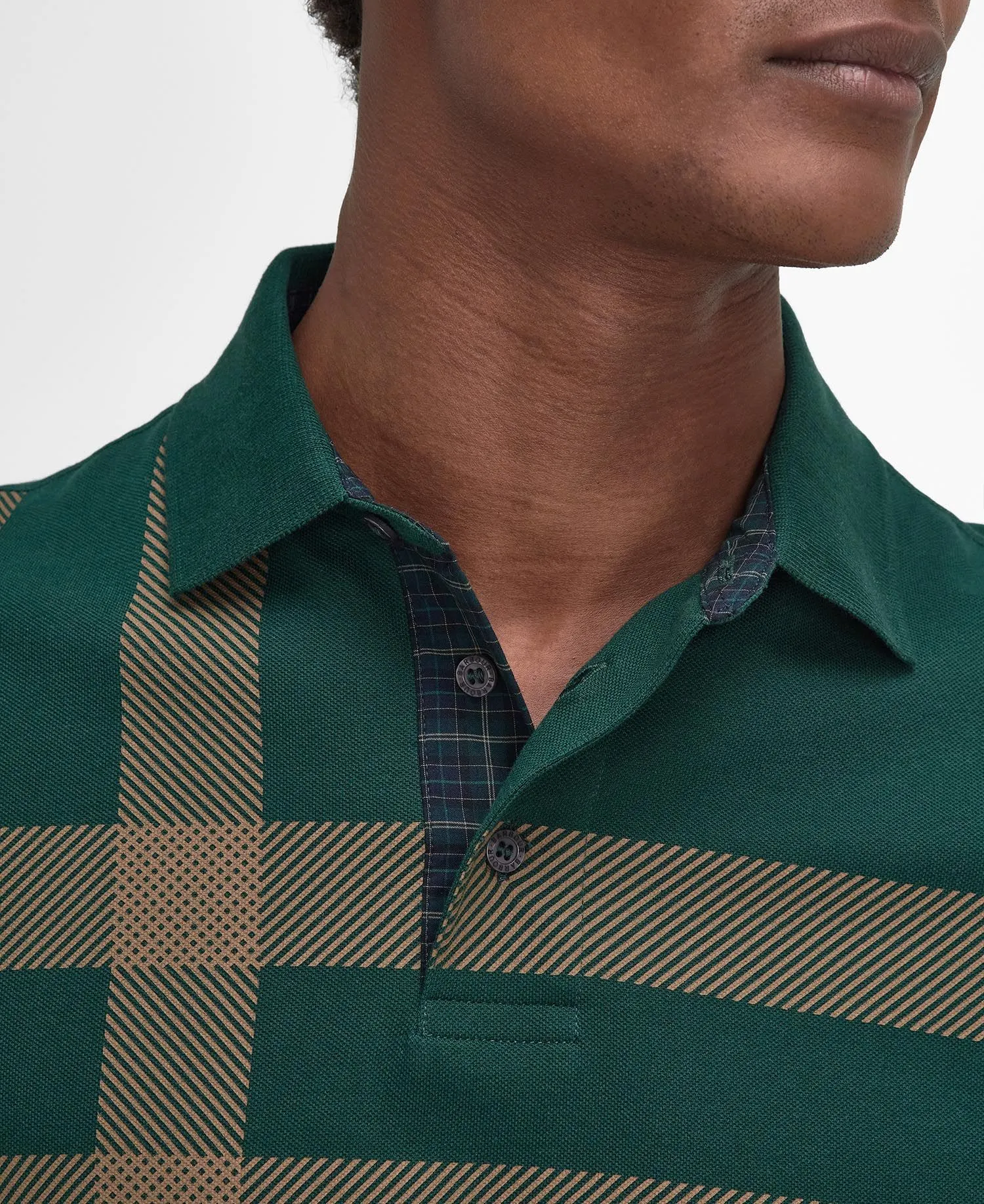  Blaine Tartan Long-Sleeved Polo Shirt     