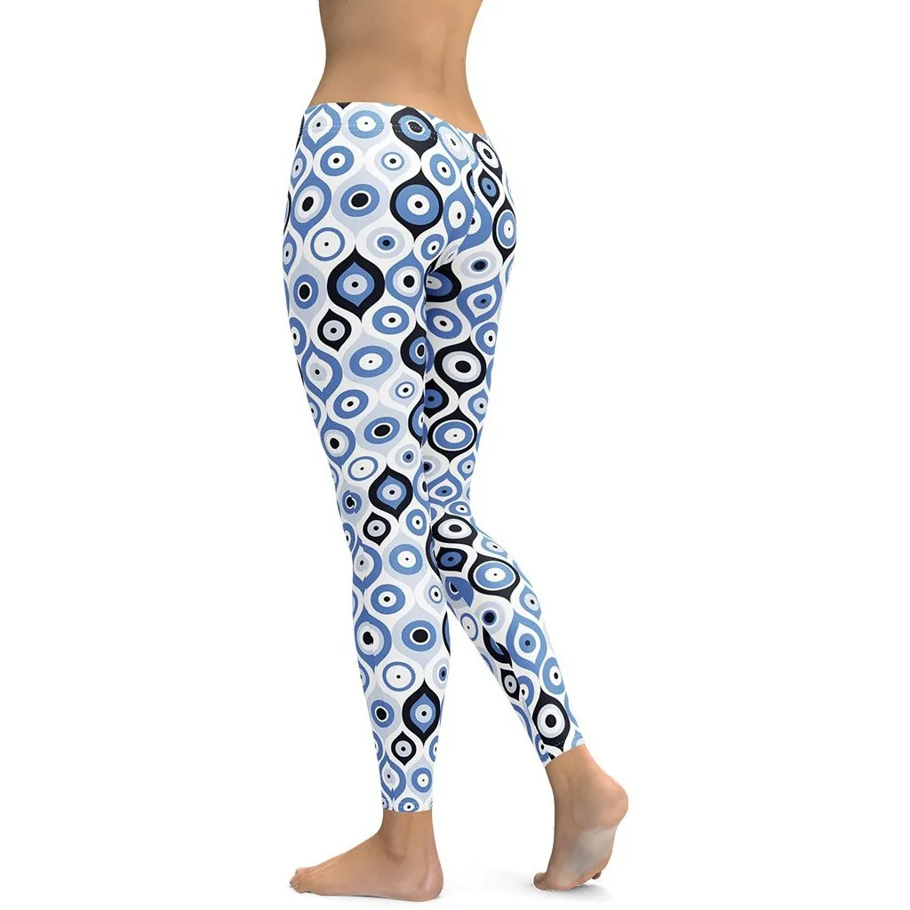 Blue Eye Pattern Leggings