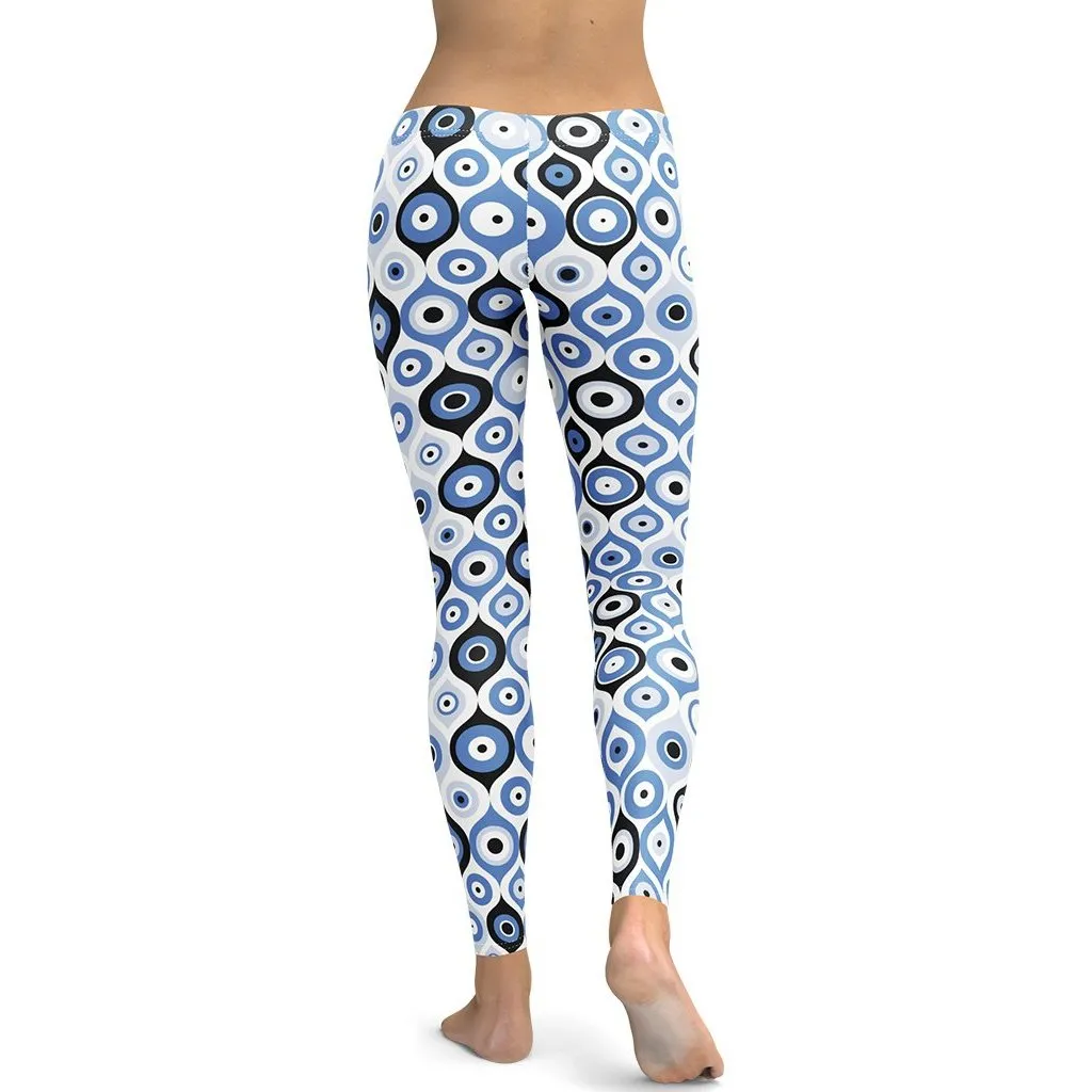 Blue Eye Pattern Leggings