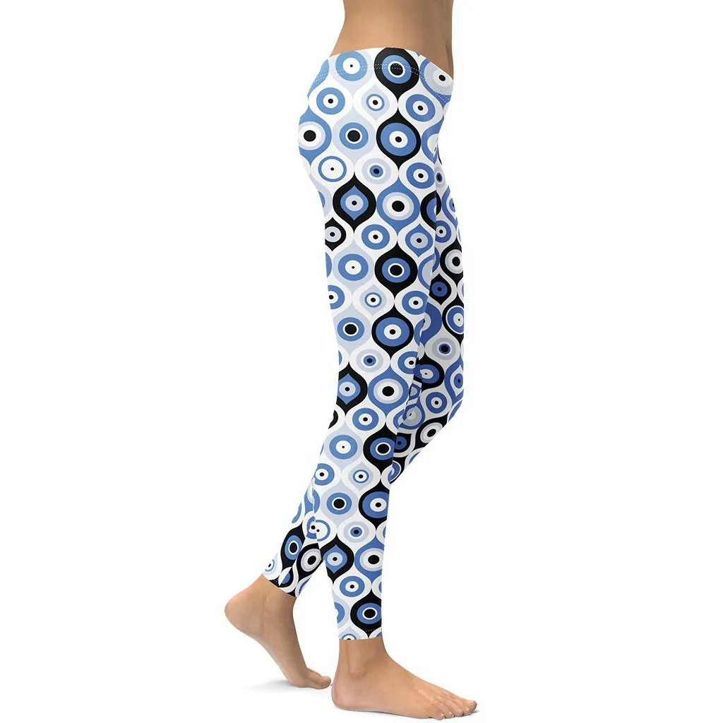 Blue Eye Pattern Leggings