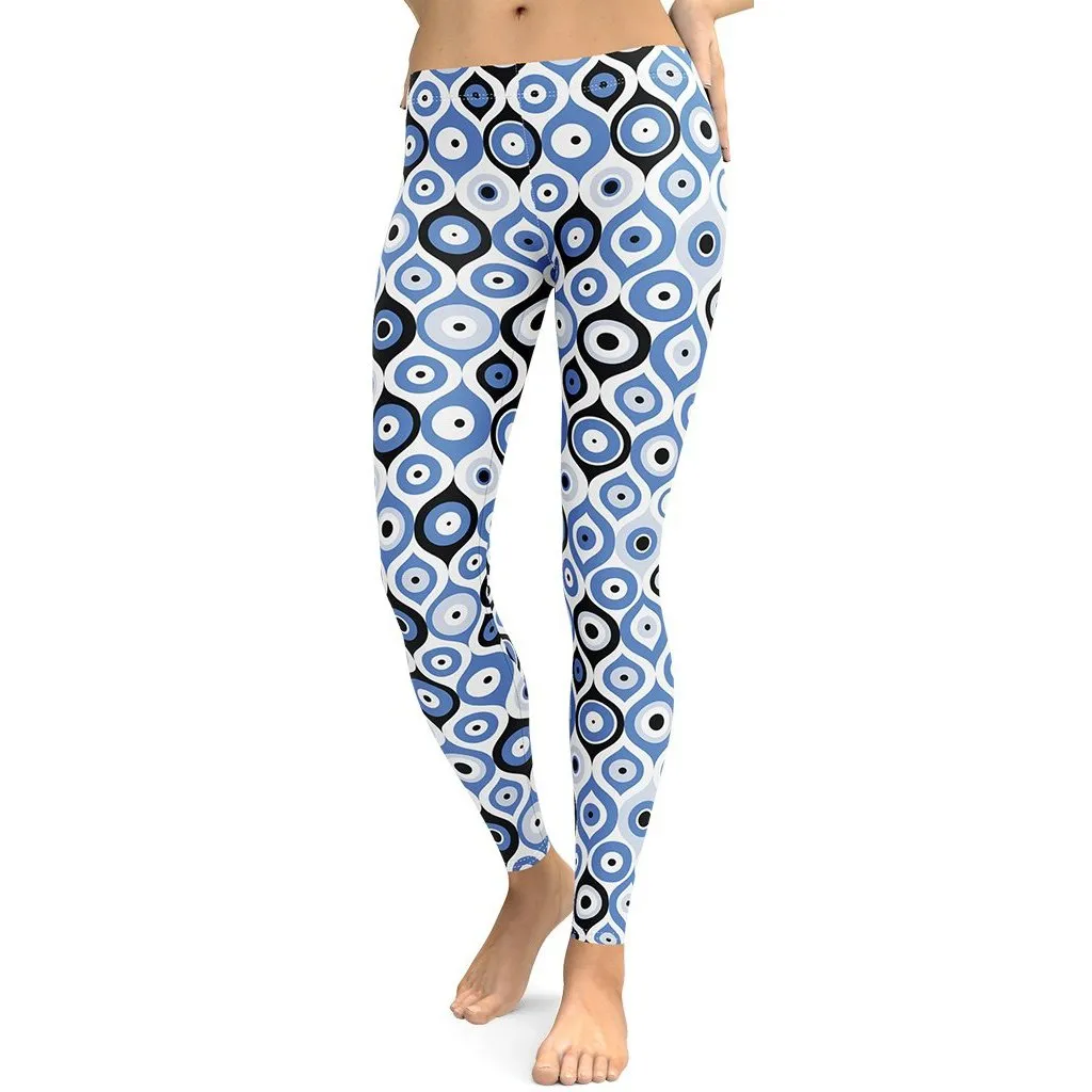 Blue Eye Pattern Leggings