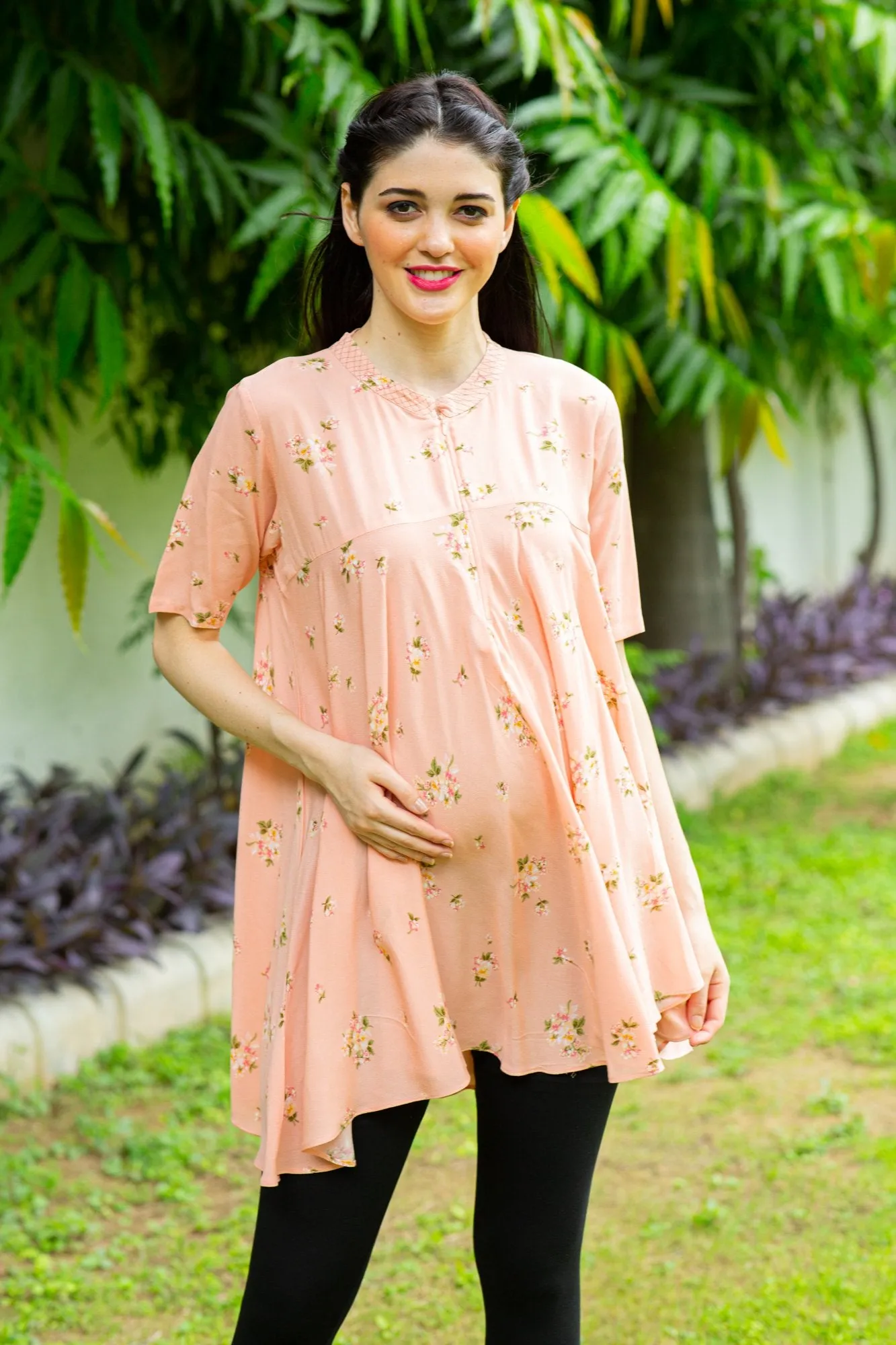 Blush Maternity & Nursing Flair Top