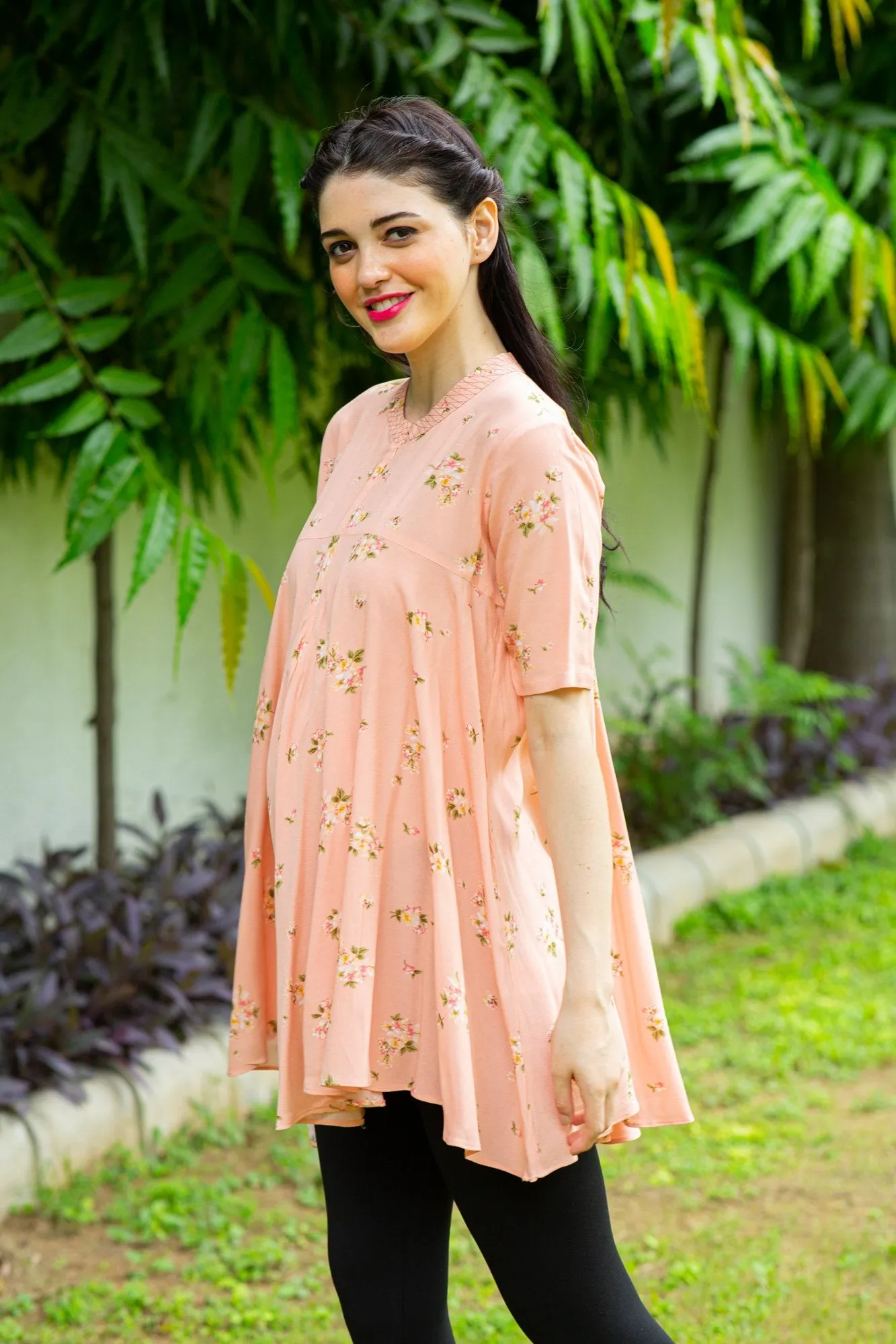 Blush Maternity & Nursing Flair Top