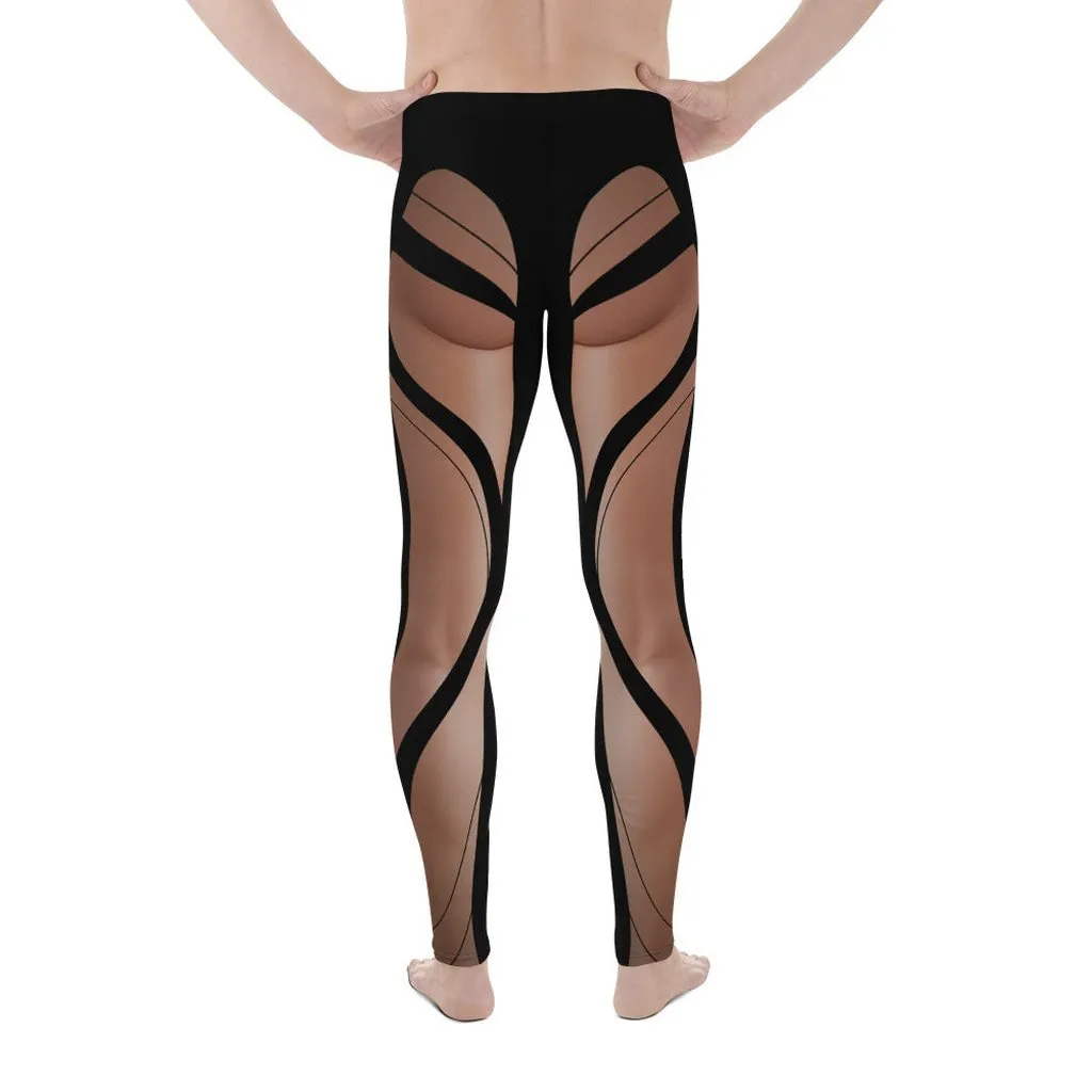 Bold Naked Leg Print Men's Leggings