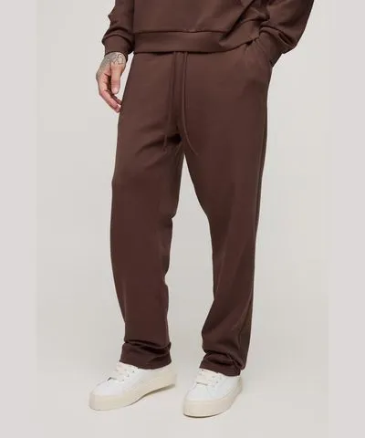 boohooMAN Mens Tall Interlock Smart Tapered Joggers