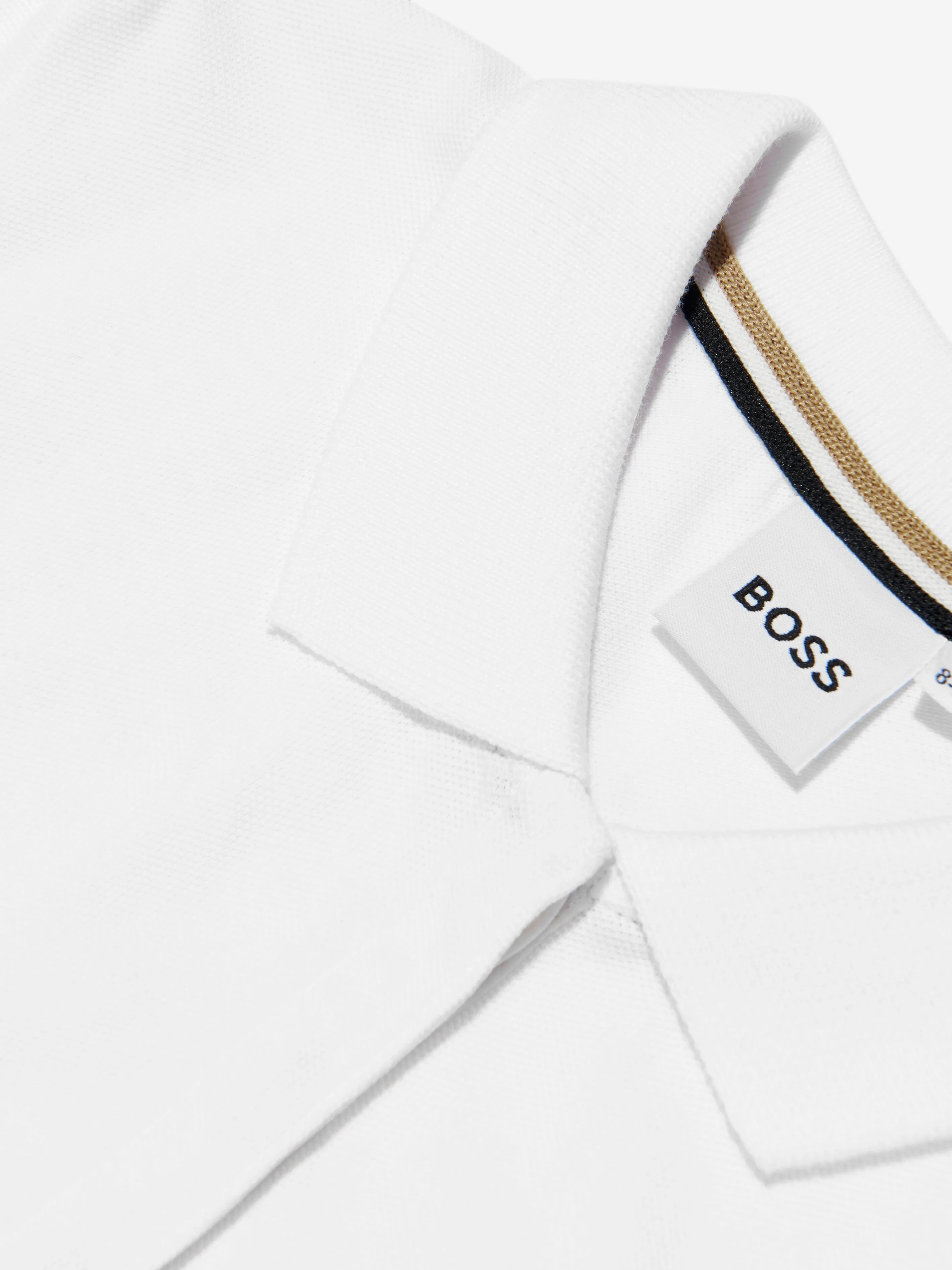 BOSS Girls Polo Dress In White