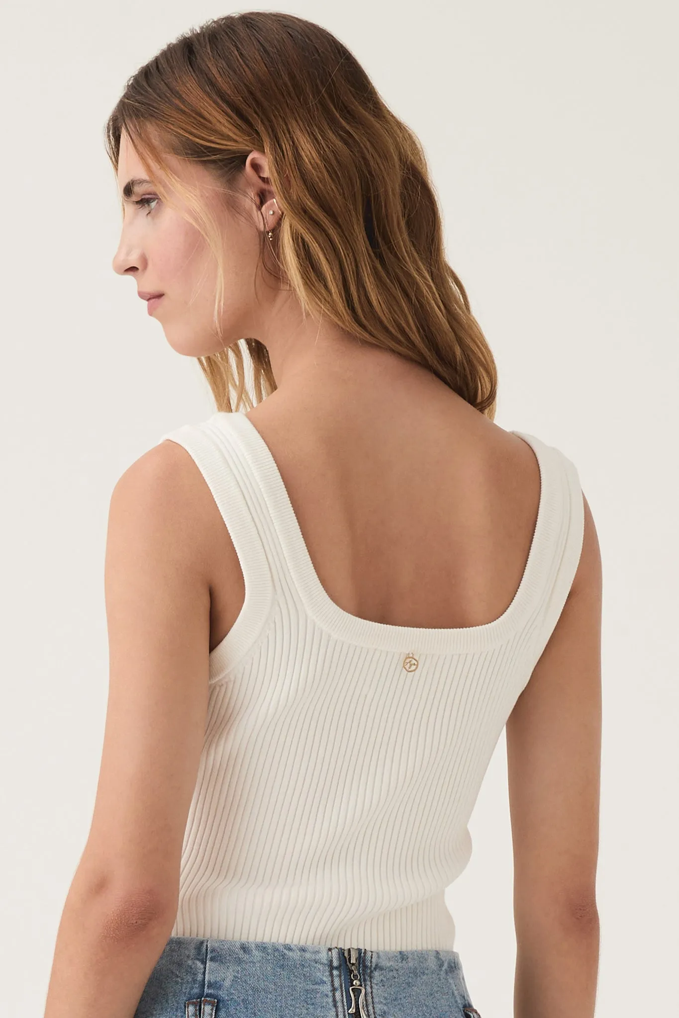 Bronte Scoop Neck Rib Tank