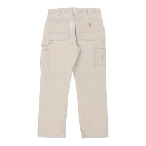 Carhartt Carpenter Trousers - 34W 30L Beige Cotton