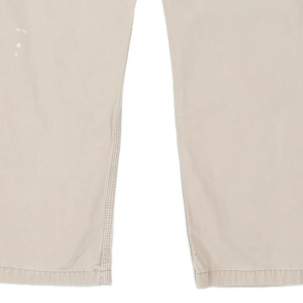 Carhartt Carpenter Trousers - 34W 30L Beige Cotton