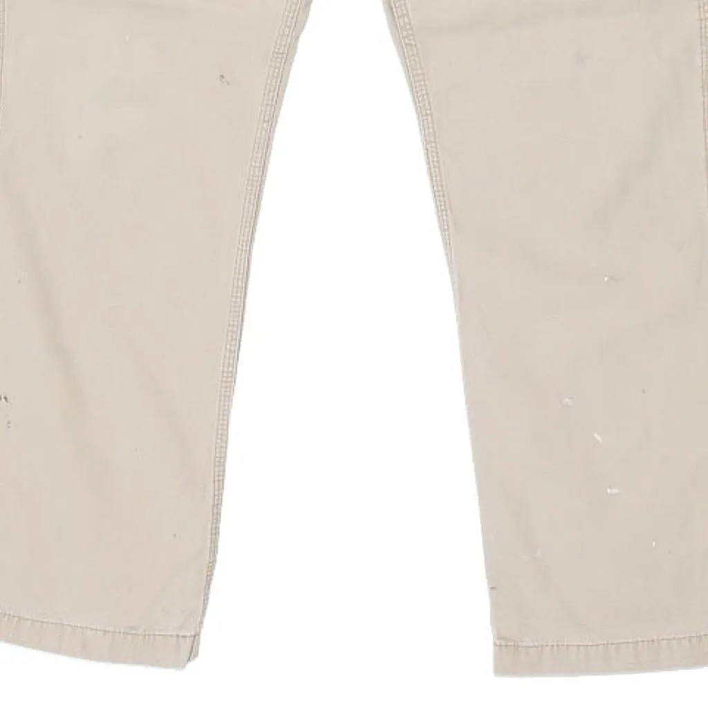 Carhartt Carpenter Trousers - 34W 30L Beige Cotton