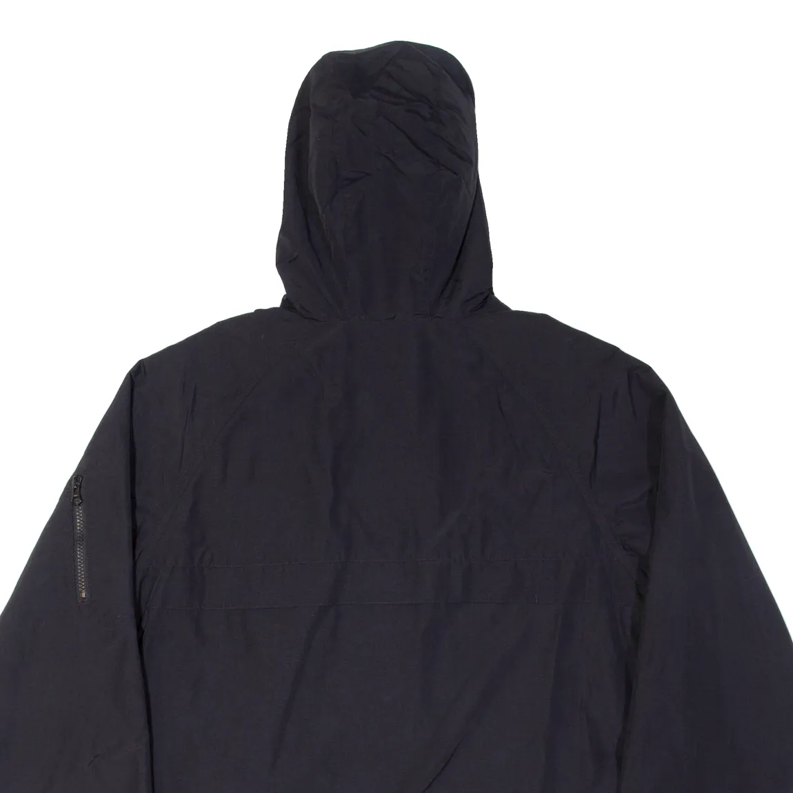 CARHARTT Mens Rain Jacket Black Nylon Hooded M