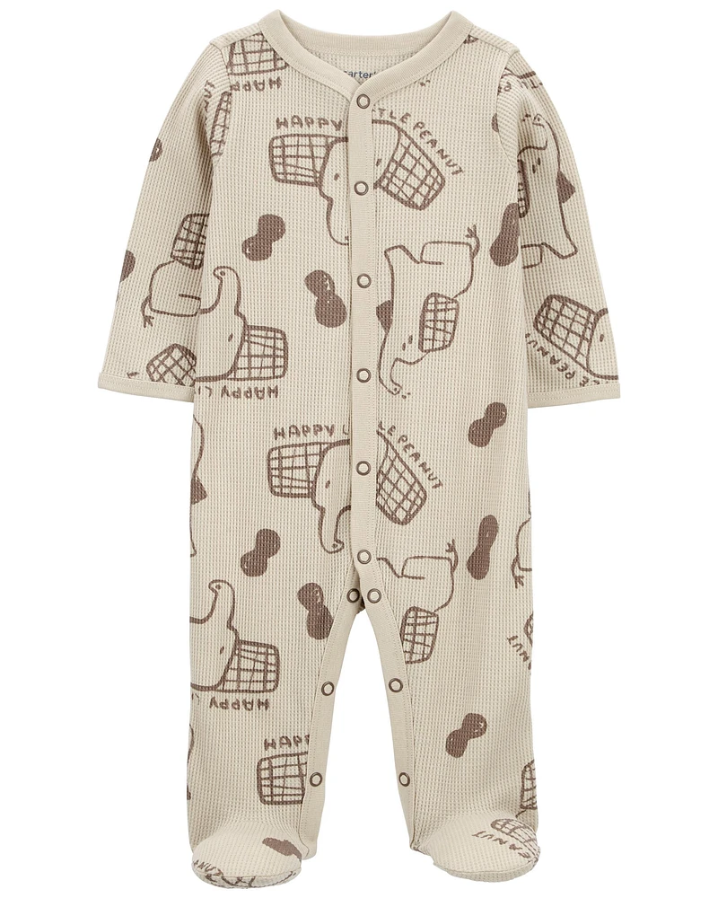 Carters Oshkosh Baby Elephant Snap-Up Thermal Sleeper Pyjamas