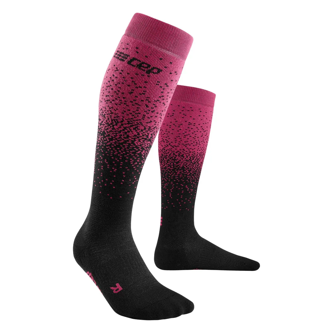 CEP | Ski | Snowfall Compression Socks | Women's | Black/Purple