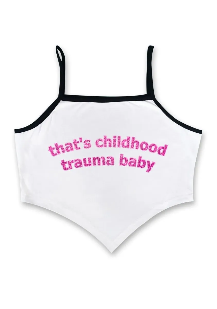 Childhood Trauma Bandana Crop Tank