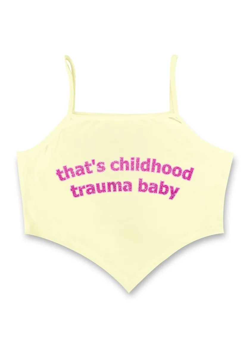 Childhood Trauma Bandana Crop Tank