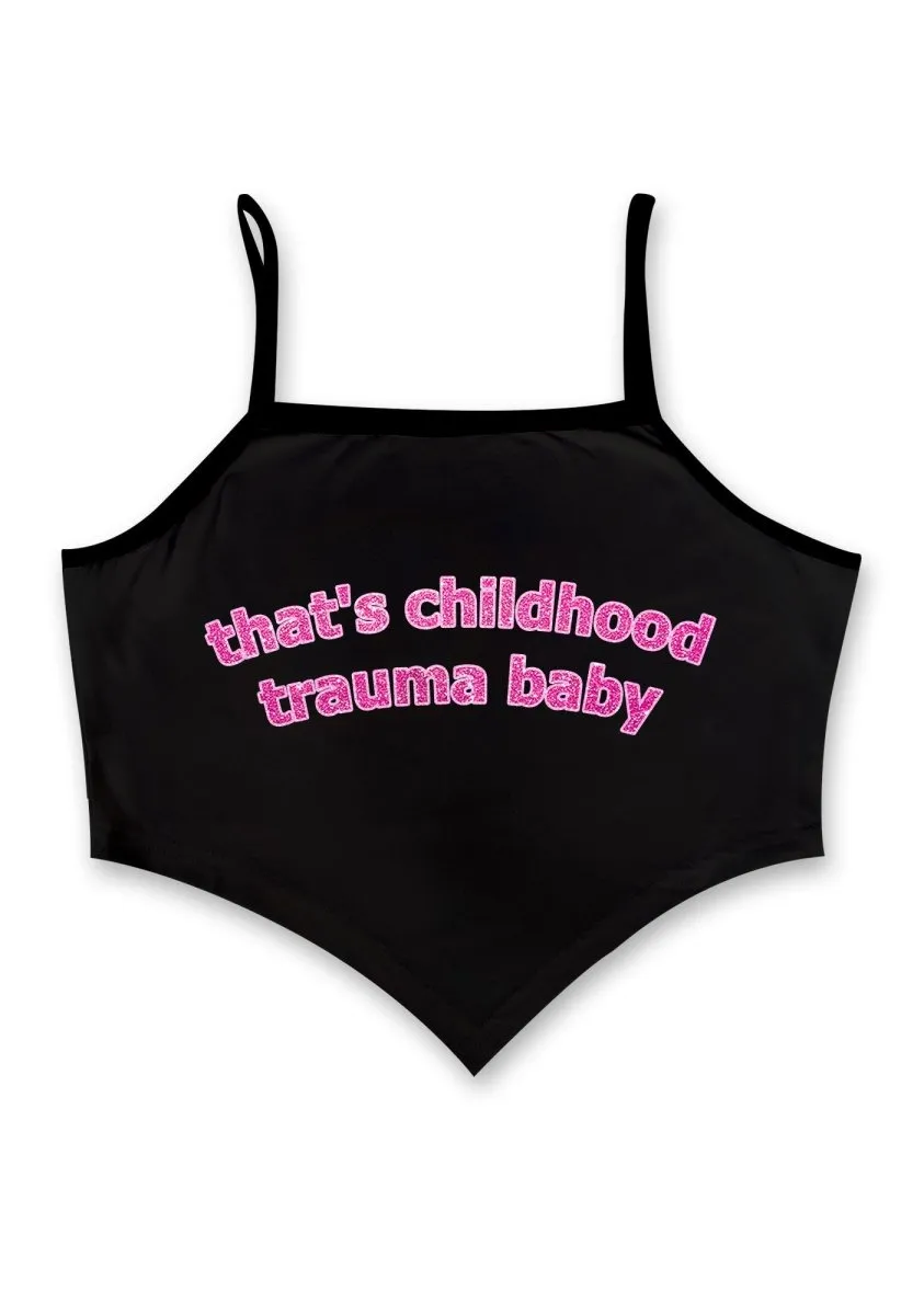 Childhood Trauma Bandana Crop Tank