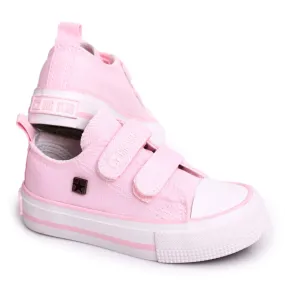 Children's Low Sneakers With Velcro Big Star HH374099 Pink