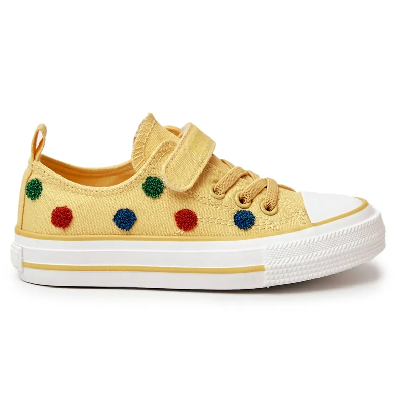 Children's Sneakers With Velcro Big Star JJ374056 Yellow