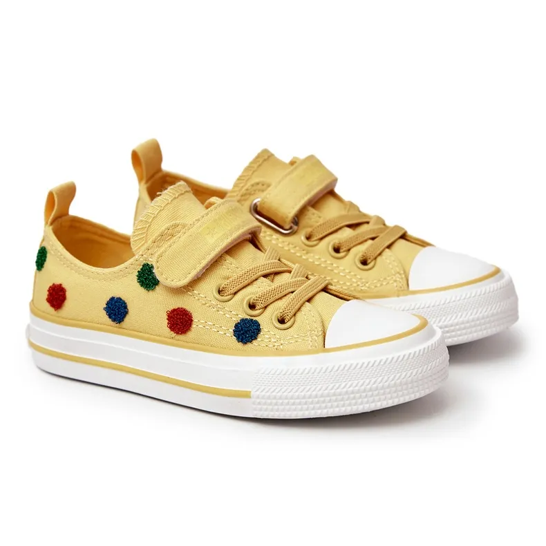 Children's Sneakers With Velcro Big Star JJ374056 Yellow