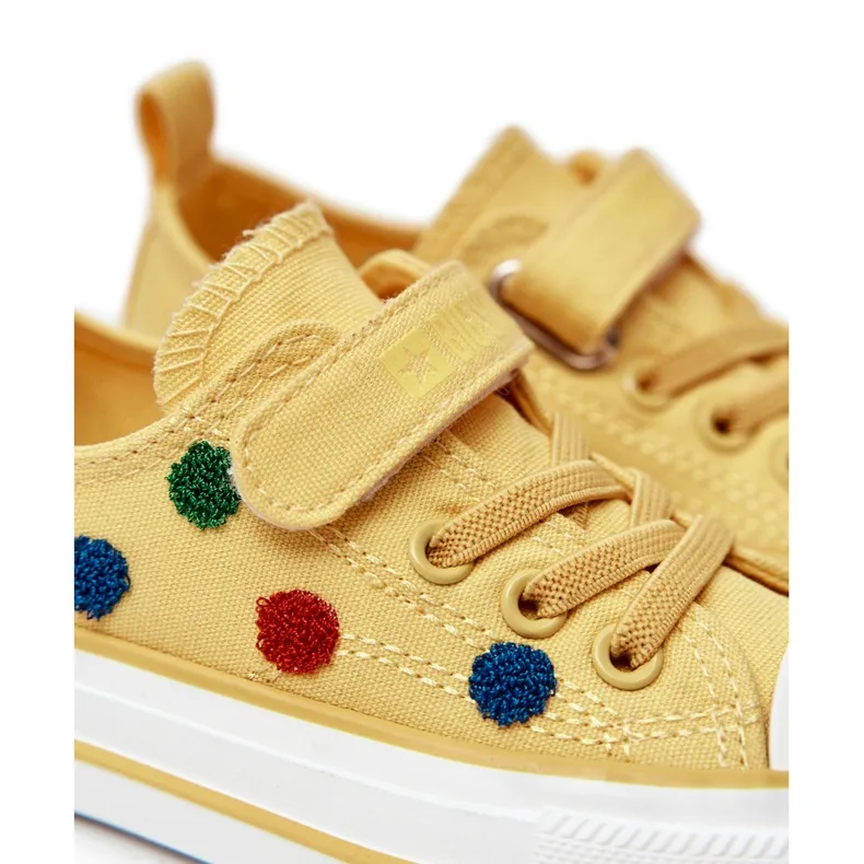 Children's Sneakers With Velcro Big Star JJ374056 Yellow