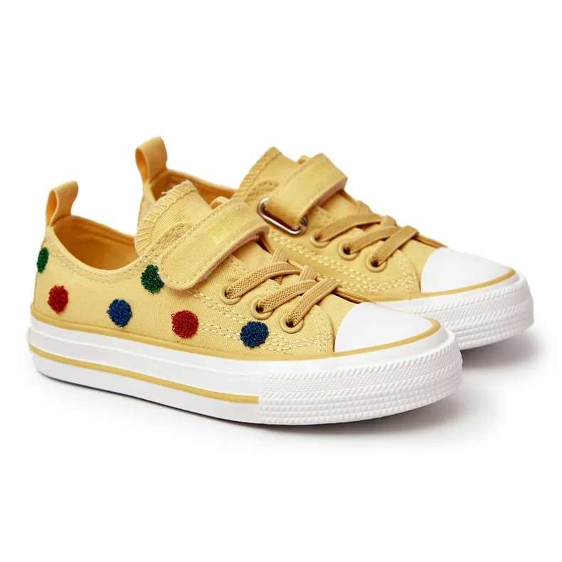 Children's Sneakers With Velcro Big Star JJ374056 Yellow