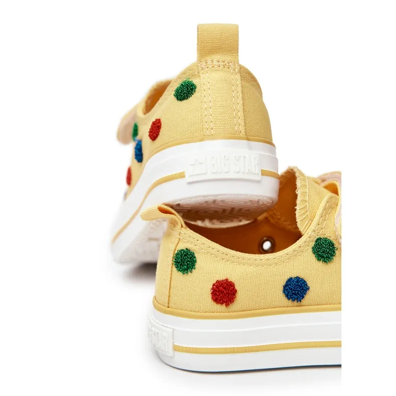 Children's Sneakers With Velcro Big Star JJ374056 Yellow