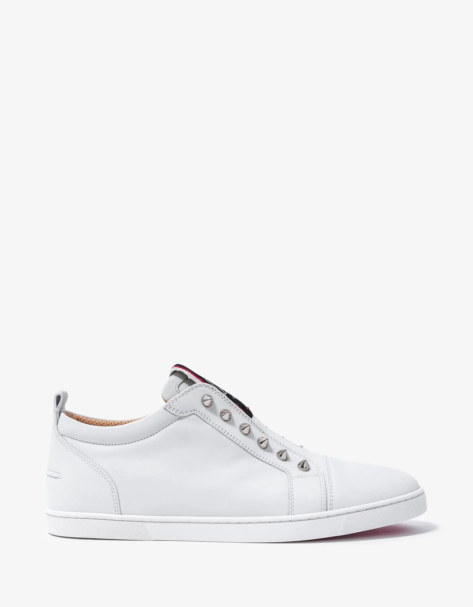 Christian Louboutin F.A.V Fique A Vontade White Leather Trainers