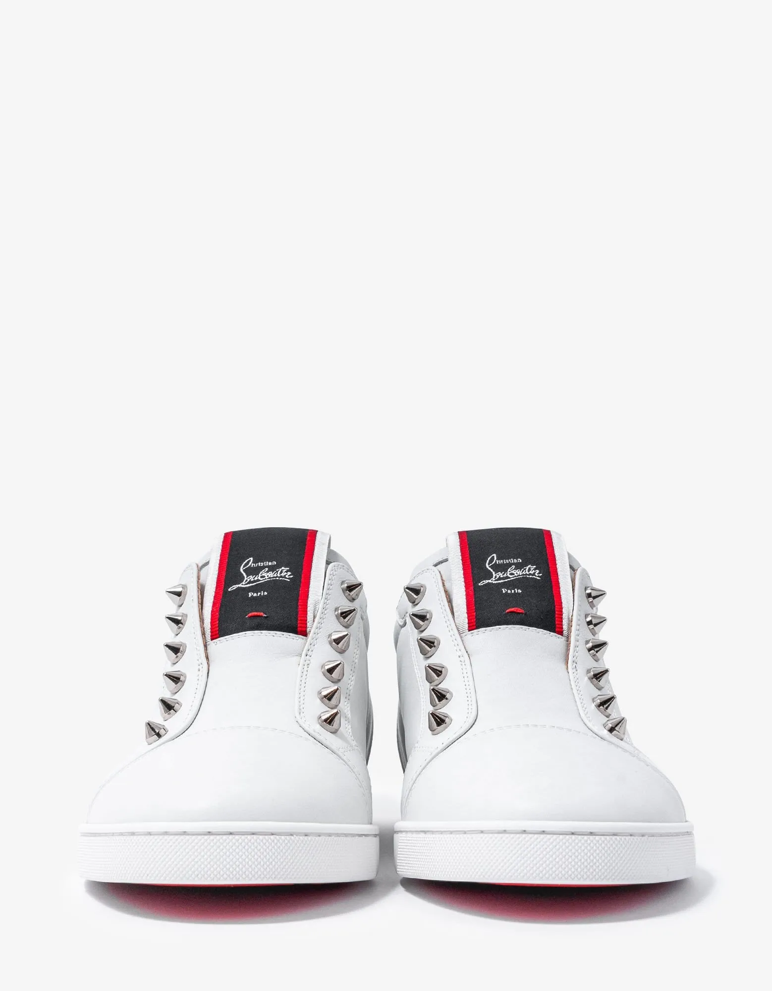 Christian Louboutin F.A.V Fique A Vontade White Leather Trainers