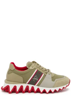 CHRISTIAN LOUBOUTIN Nastroshark panelled canvas sneakers  -                         -                     -                